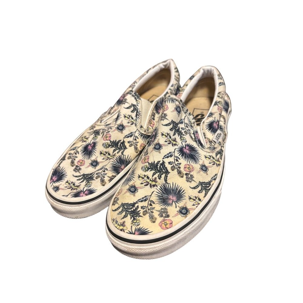 Vans Paradise Floral Classic Slip On Sneakers Multicolor Sz W6/M4.5 Skate Casual